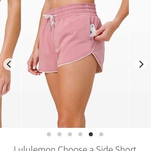 Major ISO lulu pink choose a side shorts!